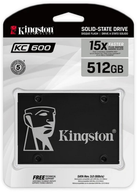 Kingston KC600 SATA3 512GB SSD 固態硬碟