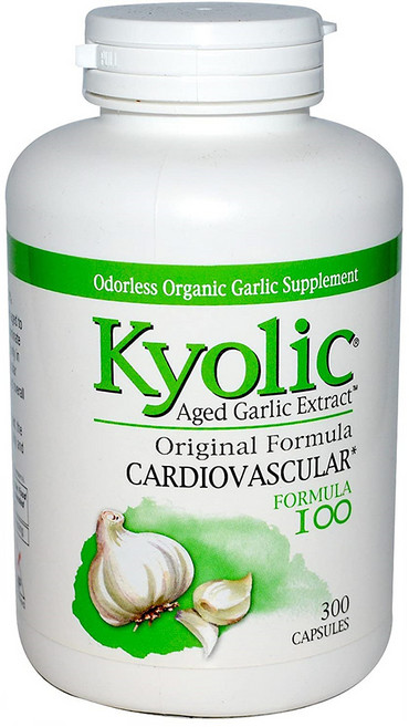 Kyolic Aged Garlic Cardiovascular 오리지날 포뮬라 100 300 캡슐, 300정, 1개
