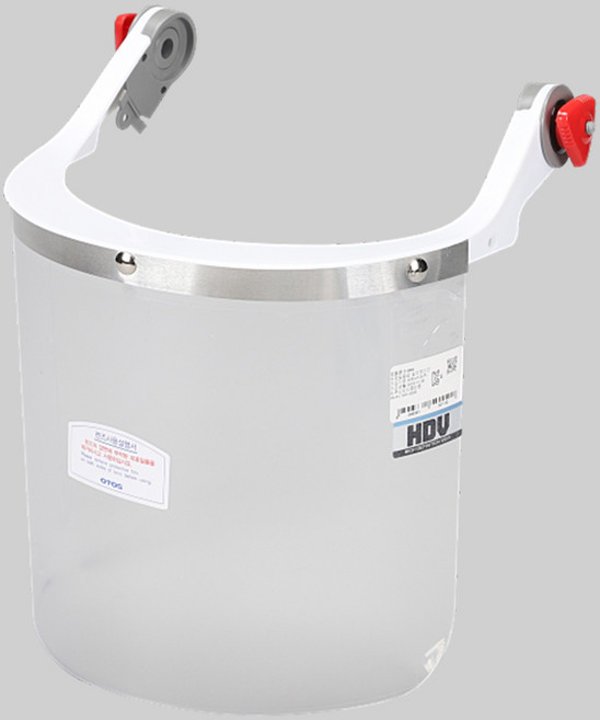 오토스 안전모 부착형 무색 보안면 안면 보호구 F-64A, 1개