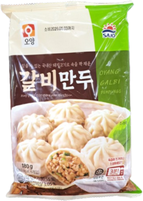 오양 갈비만두, 26개, 180g