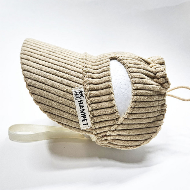 하니펫 강아지 자외선차단 모자 겨울 썬캡, 1개, 베이지