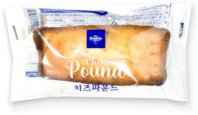 The bready 천빵 천원빵 치즈 파운드 케이크 천빵, 20개, 80g
