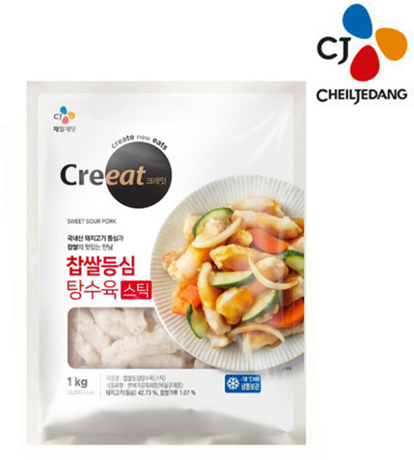 CJ 크레잇 찹쌀등심탕수육 스틱 1Kg, 1개