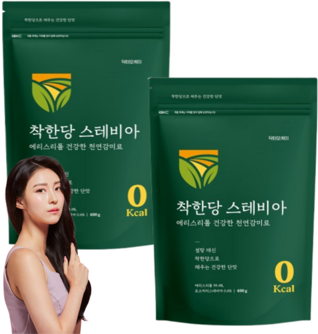 뉴트리커먼 착한당 스테비아 에리스리톨 천연감미료, 400g, 2개