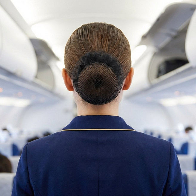 해피파워 올림머리 헤어망 2종세트 간호사 승무원 머리망