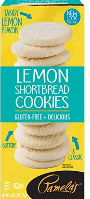 파멜라 제품 레몬 쇼트브레드 프리 쿠키 177g (6팩) Pamela's Products Lemon Shortbread Gluten Free Cookies 6.25 Ounce, 1개 - 쿠팡