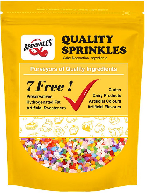 퀄리티 스프링클 레인보우 스파클링 슈가 1kg 대용량 벌크, 1개