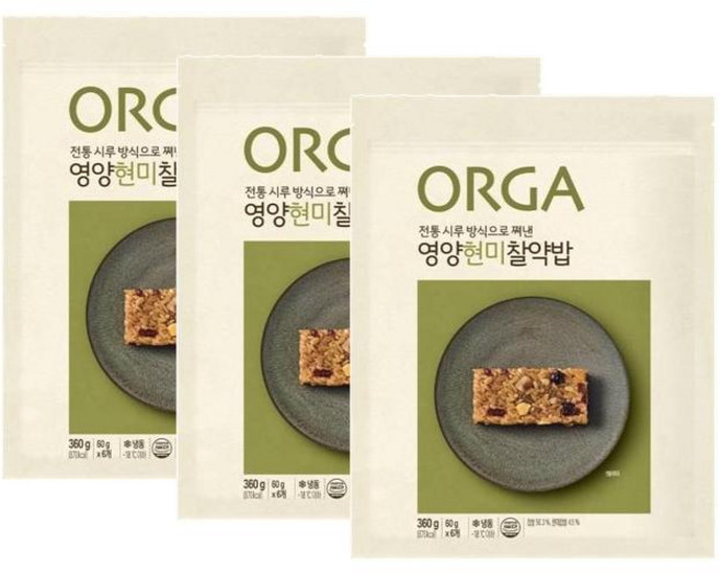 올가 영양현미찰약밥(6개입), 3개, 360g