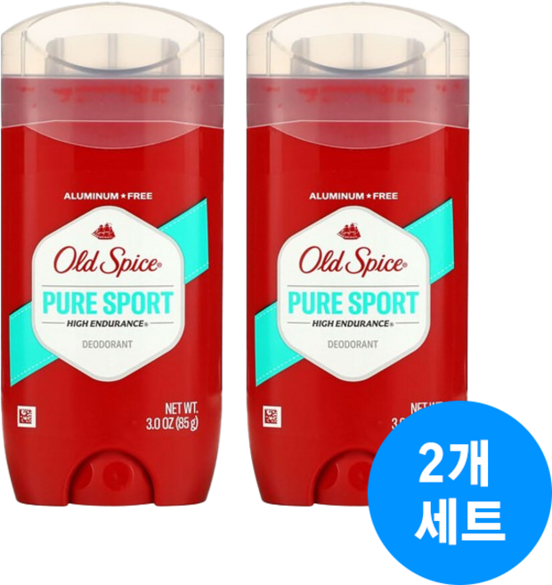 올드스파이스 하이 인듀어런스 데오도란트 퓨어 스포츠 듀얼 팩, 85g, 2개