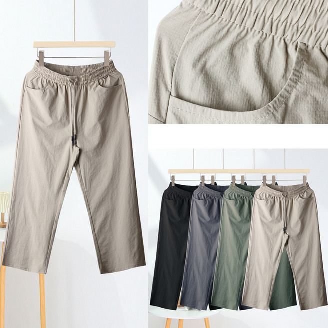 애니진 여성 8부 가볍고 시원한 아이스 세미와이드 밴딩팬츠 DY3909