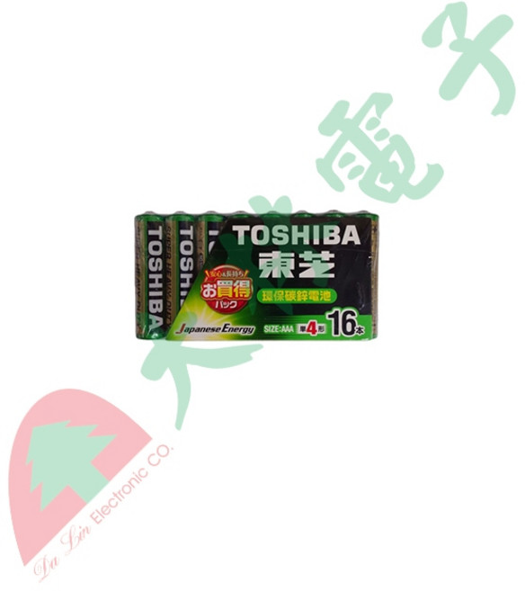 TOSHIBA 東芝 1.5V AAA 4號環保碳鋅電池 R03UG(M)(16入), 1個