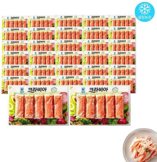 사조대림 크라비아 90g x 32개 / 프리미엄 맛살 게맛살 초밥 김밥 튀김