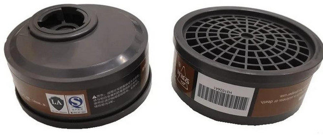 얼굴 먼지 가스 화학 호흡기 필터 작업 안전 스프레이 보호 마스크 유기 증기, 1. Filtering Cartridges, 1개