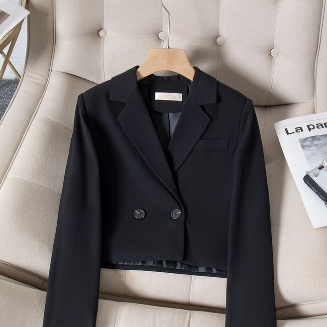 POMTOR 여성 정장 코트 캐주얼 투 버튼 정장