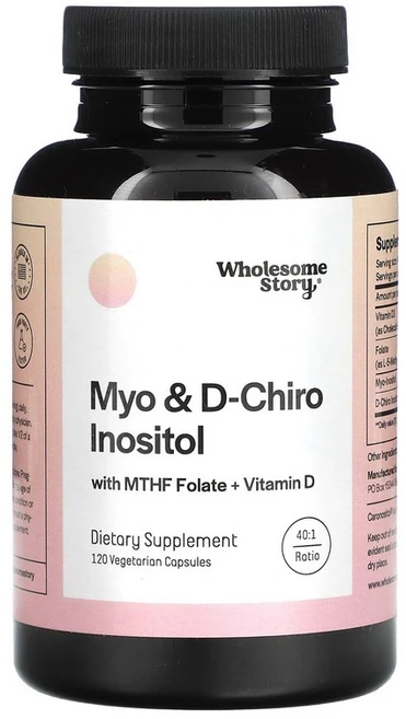 Wholesome Story MTHF 엽산 플러스 비타민D 함유 마이오 d-카이로 이노시톨 베지캡슐 120정, 120개, 1개 - 쿠팡