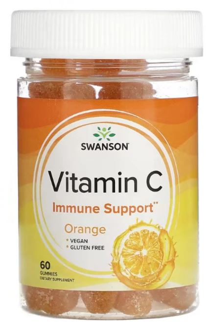 스완슨 비타민C 오렌지 구미젤리, 1개, 1개, 60정 - 쿠팡