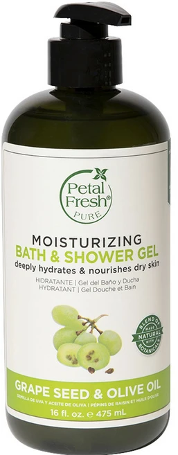 페탈프레쉬 모이스처라이징 배스 & 샤워 젤 그레이프 시드 & 올리브 오일, 1개, 475ml - 쿠팡