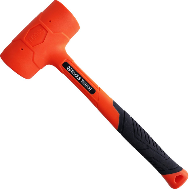 툴스터치 일체형 방진동 고무망치 특대 1.5kg, 1개
