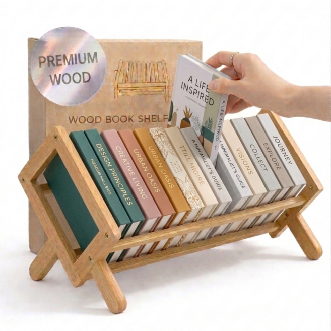 핫쏘잇 튼튼한 우드 책꽂이 북선반, 메이플, 1단