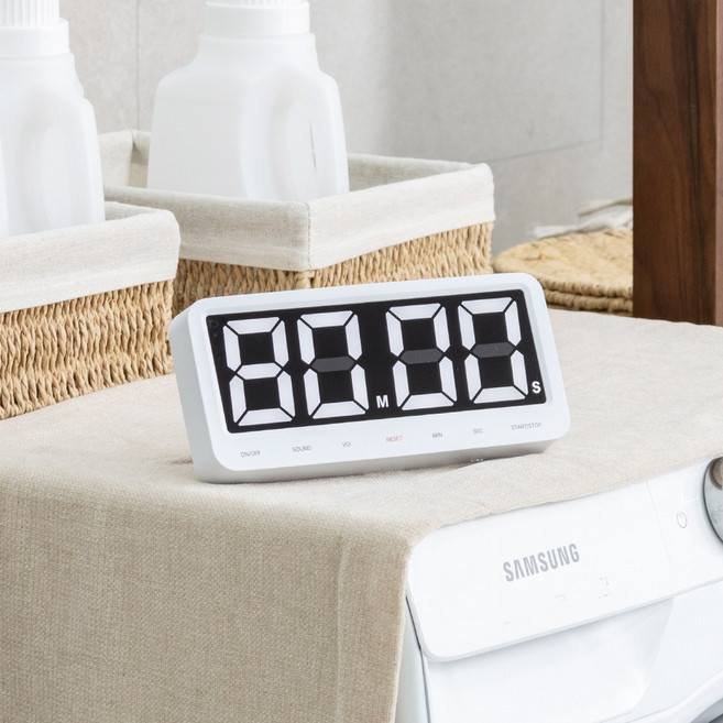 네오메타 LED 빅타이머 미니타이머 비주얼타이머 무소음 달력 시계 타이머 모음, 1개, 옵션03. 빅타이머(무선)
