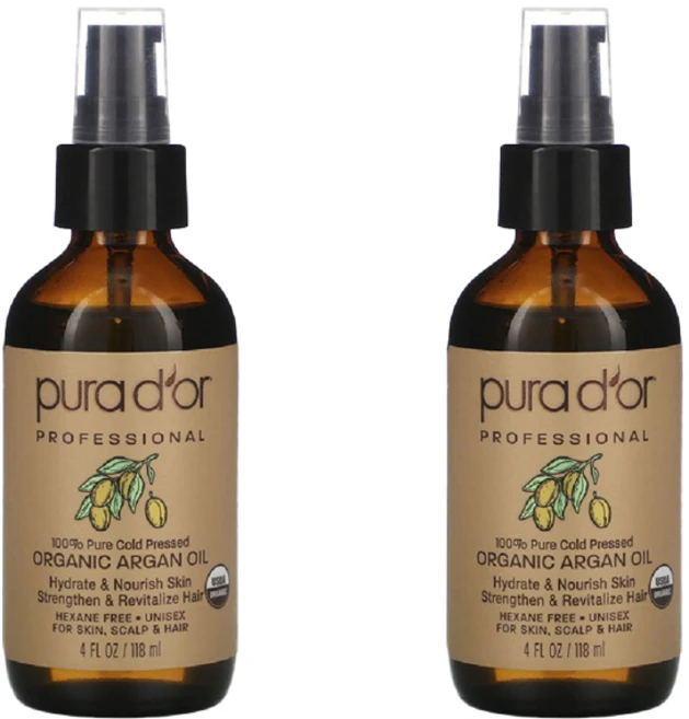 퓨라도어 퓨어 냉압착 아르간 오일, 2개, 118ml - 쿠팡