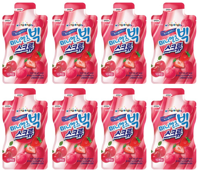 달콤신상 미니멜츠 빅구슬 스크류 아이스크림, 24개, 62ml