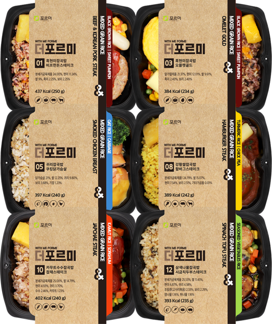 더포르미 6종 맛있는 영양잡곡밥 간편 직장인 점심 냉동 한끼 도시락, 6개, 240g