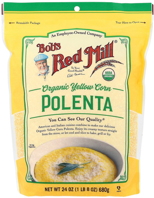Bob's Red Mill 유기농 옥수수 가루 폴렌타 680g(24oz) Mill (밥스 레드 밀), Bob's Red Mill, 유기농 옥수수 가루, 폴렌, 1개, 680g