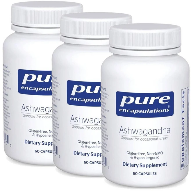 퓨어인캡슐레이션 아슈와간다 500mg 캡슐 Pure Encapsulations Ashwagandha, 3개, 60정 - 쿠팡