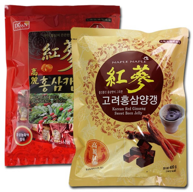 다산식품 고려 홍삼 캔디 + 양갱 세트, 700g, 2세트