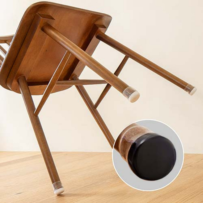 모오아 스르륵 검은색 가구패드 캡 의자소음방지 층간소음, 1세트