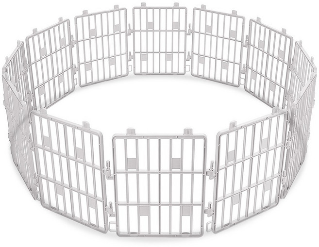 푸르미 매직펜스 12단 분리형 울타리, 라이트그레이, 1개