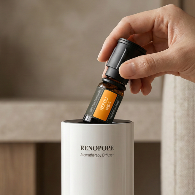 레노포프 네뷸라이징 전자디퓨저 에센셜오일 실내 차량용 방향제, 1개, 화이트