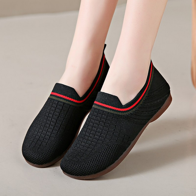 여성 슬리퍼 미끄럼 방지 샌들 가벼운 편안한 신발 니트 엄마 편안한 신발