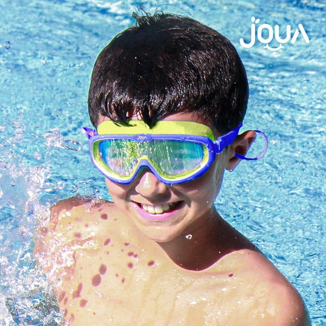 쥬아 KC인증 프리미엄 미러렌즈 와이드 어린이 물안경, 1개, 퍼플