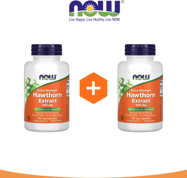 나우푸드 호손 Hawthorn 600 mg 90캡슐 산사나무 잎 꽃 추출물 2세트, 2개, 90정 - 쿠팡