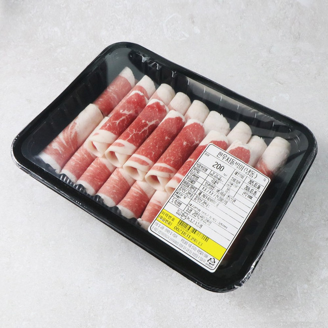 [한우공장] 1++(7 8) 소고기 구이용, 200g, 1개, 투뿔 차돌박이(냉동)