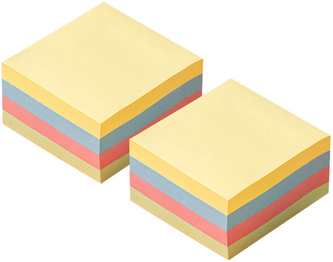 요랜드 알뜰팩 점착메모지 76 x 76 mm, 4컬러, 400매, 2개
