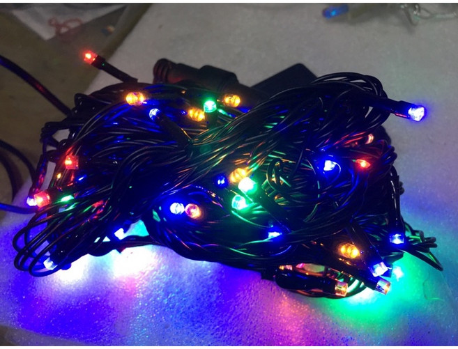 LED燈條 聖誕燈 10米100燈 彩色-送8段跳機 黑線 促銷品 開發票 裝飾佈置, 黑線,110V, 1個