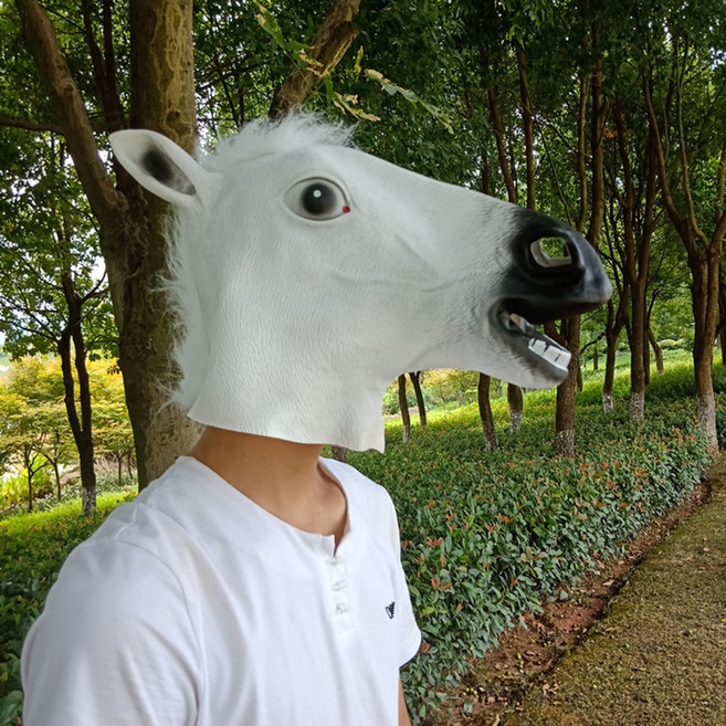 말 가면 동물가면 변장 파티 용품 할로윈, 백마