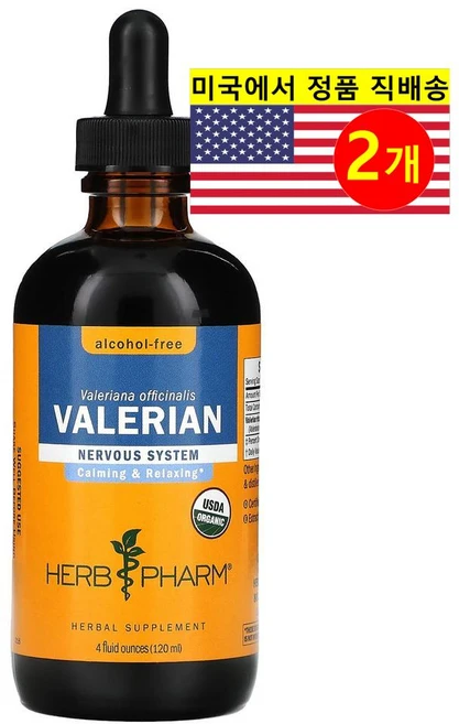 Herb Pharm 발레리안 추출 리퀴드 무알콜 Valerian, 120ml, 2개 - 쿠팡