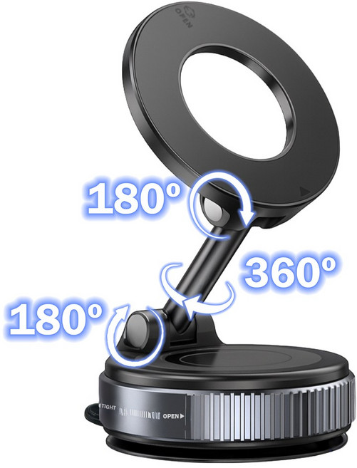 핏코드 차량용 맥세이프 핸드폰거치대 대쉬보드형, 블랙, 1개