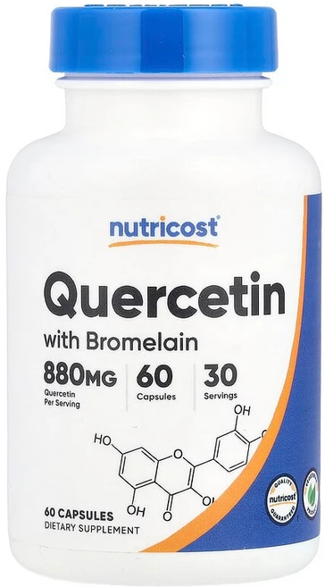 Nutricost 퀘르세틴 브로멜라인 함유 캡슐 60정, 1개 - 쿠팡