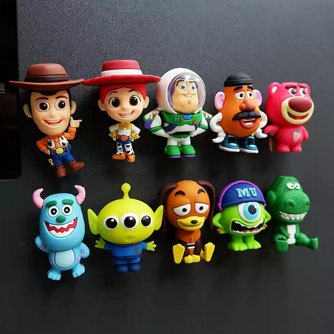 씨플 애니메이션 만화 캐릭터 토이스토리 피규어 세트 냉장고 자석 마그넷 마그네틱, A세트