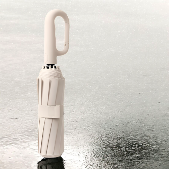 비비에스 접이식 자외선차단 손잡이 3단자동 우산 우양산