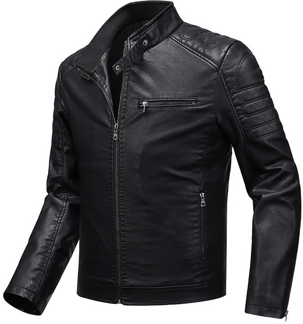 Rlefaph 남성 슬림핏 프리미엄 가죽자켓 무스탕 바이크의류 라이더 항공 빅사이즈 차이나카라 점퍼