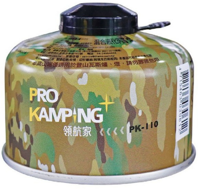 PRO KAMPING 領航家 高山瓦斯罐, 110g, 1罐