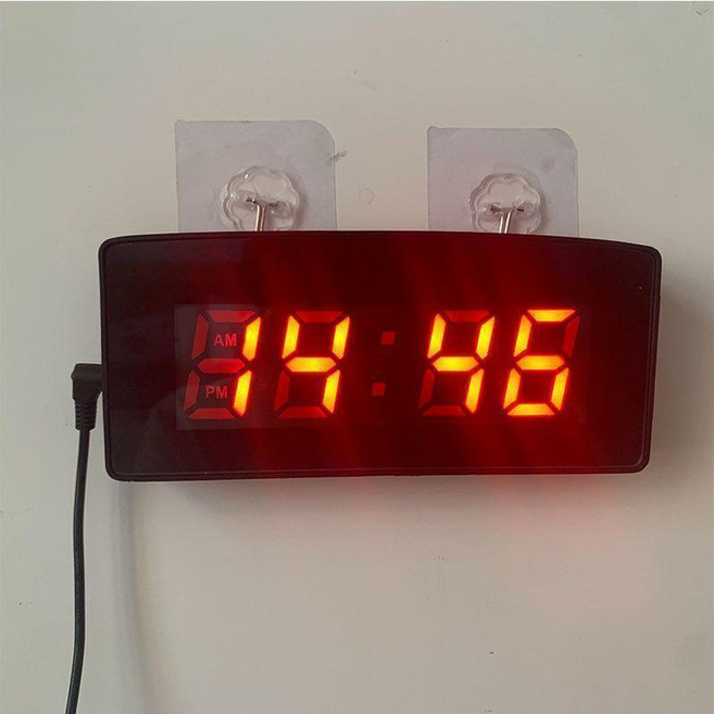 LED 插電電子時鐘 萬年曆 鬧鐘 掛鐘, 19X8.5釐米檯曆掛曆兩用大數字, 大數字