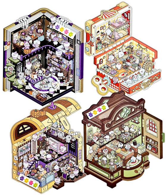 하영이네 마이홈 집꾸미기 스티커 4종 세트 시즌4, 1세트