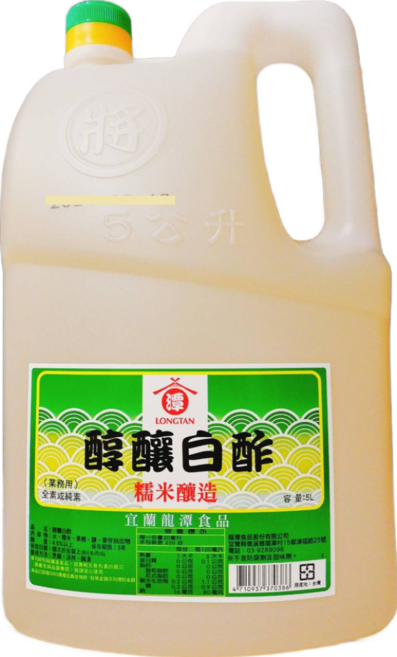 龍潭 醇釀白酢 糯米釀造, 1個, 5L
